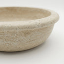 Classic Light Travertine Round Drop-in Sink - 16x16x6" - Honed and Partially Filled