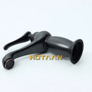 Classic matte black brass basin faucet bathroom curved spout mixer