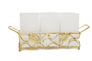 Leaf Cutlery Holder with White Inserts