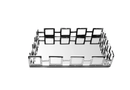 Square Mirror Tray with Square Loop Design