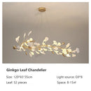 Classic white & gold leaf pendant lamp dining room lighting