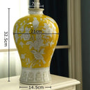 DecorBites™ Blue & White Porcelain Vase for Classical Flower Arrangement & Room Aesthetic