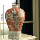 DecorBites™ Blue & White Porcelain Vase for Classical Flower Arrangement & Room Aesthetic