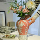 DecorBites™ Blue & White Porcelain Vase for Classical Flower Arrangement & Room Aesthetic
