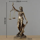 Classical bronze justice goddess resin sculpture living room decor