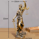 Classical bronze justice goddess resin sculpture living room decor