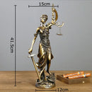 Classical bronze justice goddess resin sculpture living room decor
