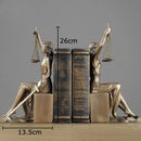 Classical bronze justice goddess resin sculpture living room decor