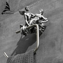 DecorBites™ Bronze Towel Rack: Wall Mounted Brush Towel Ring for Romantic Series Shower Room