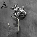 DecorBites™ Bronze Towel Rack: Wall Mounted Brush Towel Ring for Romantic Series Shower Room