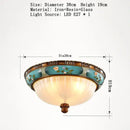 Classical resin chandelier bronze & turquoise living room light