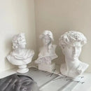 Classical white david statue head sculpture mini living room decor