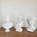Classical white david statue head sculpture mini living room decor