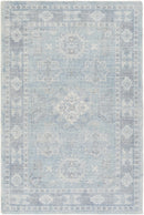 Calderbank Sky Blue Wool-Blend Area Rug
