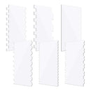 Clear acrylic scalloped cake cream scrapers kitchen baking tools