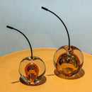 Clear and gold crystal cherry sculpture living room decor