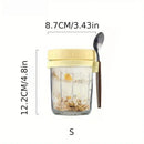 Clear borosilicate drinking glasses set kitchen yogurt jars with lid