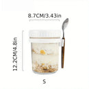 Clear borosilicate drinking glasses set kitchen yogurt jars with lid