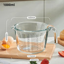 Clear borosilicate glass measuring cup kitchen baking jug