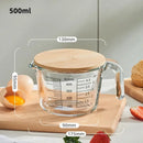 Clear borosilicate glass measuring cup kitchen baking jug