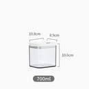 Clear bulk hermetic food storage containers with white lids kitchen
