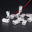 Clear cob led strip connectors 2-pin l-shape kitchen clips