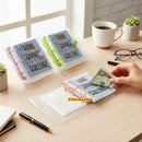 Clear Cover 1000 Dollar Savings Challenge Book 3-Ring PVC Money Saving Binder Personal Finance Budgeting Organizer