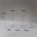 Clear cylinder glass hurricane lamp shade living room vase 3 pack