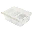 Clear divided plastic drawer closet organizer bedroom wardrobe storage