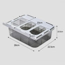 Clear divided plastic drawer closet organizer bedroom wardrobe storage