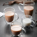 Clear double wall high borosilicate glass mug dining room coffee cup
