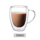 Clear double wall high borosilicate glass mug dining room coffee cup