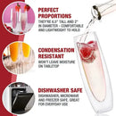 Clear double wall stemless champagne glasses 6pcs – dining room set
