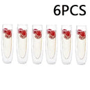 Clear double wall stemless champagne glasses 6pcs – dining room set