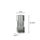 Clear fluted geometric glass vase stack living room flower decor