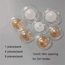 Clear g4 glass shade replacement globes for chandelier dining room