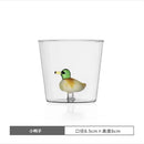 Clear glass cactus cup dining room drinkware