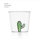 Clear glass cactus cup dining room drinkware