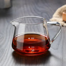 Clear glass coffee pot with measurement markings for kitchen