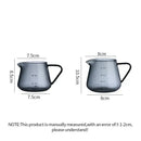 Clear glass coffee pot with measurement markings for kitchen