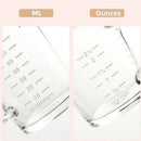 Clear glass espresso measuring cup with handle kitchen scale milk jug