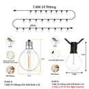 Clear glass globe g40 led string lights garden decor