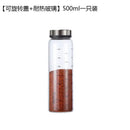 Clear glass spice shaker with rotary lid kitchen storage jar