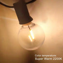 Clear shatterproof g40 1w pet led bulbs outdoor string lights patio