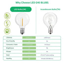 Clear shatterproof g40 1w pet led bulbs outdoor string lights patio