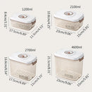Clear white and blue fresh-keeping vacuum canister kitchen organizer