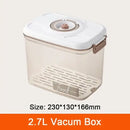 Clear white and blue fresh-keeping vacuum canister kitchen organizer