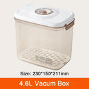 Clear white and blue fresh-keeping vacuum canister kitchen organizer