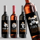 Clever Halloween Wine Label Set