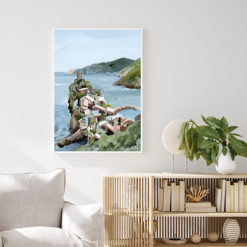 "Cliffs of Vernazza" Art Print